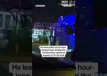 Boy in stolen development forklift leads police chase