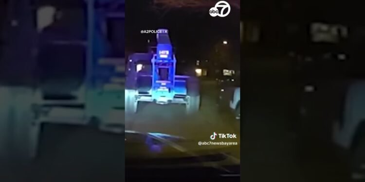 12-year-old steals forklift in harmful police chase