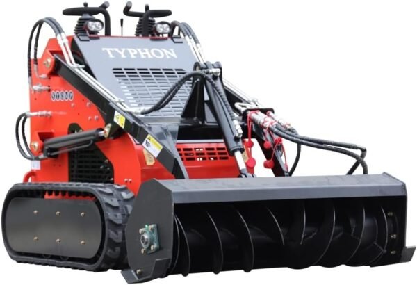 TYPHON STOMP Mini Skid Steer Loader – 1800lbs Skid Steer with Trench Filler– Compact Skid-steer Machine For Garden, Farms, Parks, Roads – Ideal for Digging, Drilling, Bull-Dozing