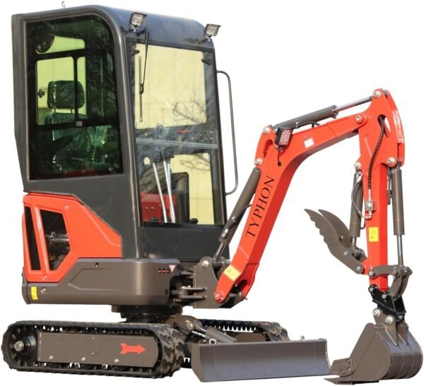 TYPHON 18 Flex 4,000 lbs Mini Crawler Excavator for Garden, Farm, Park, Road Micro Digger Ideal for Digging, Drilling, Bull-Dozing with 10 Different attachments - Image 5