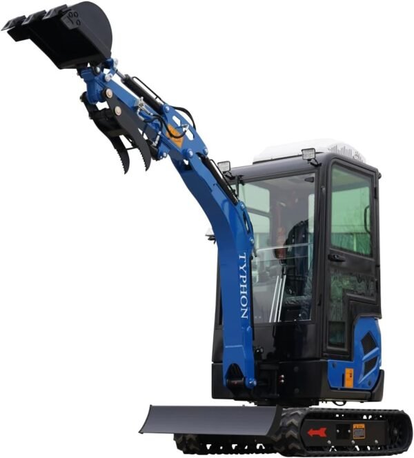 4,000 lb TYPHON TERROR XVII Mini Excavator Rubber Track with AC Heater Cabin and Kubota D902 Diesel Engine USA - Image 5