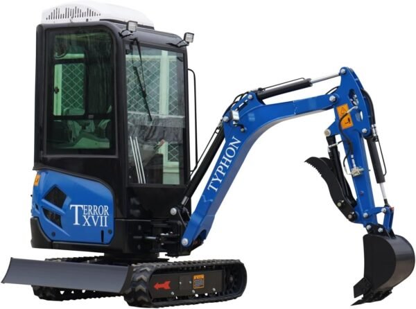 4,000 lb TYPHON TERROR XVII Mini Excavator Rubber Track with AC Heater Cabin and Kubota D902 Diesel Engine USA - Image 6