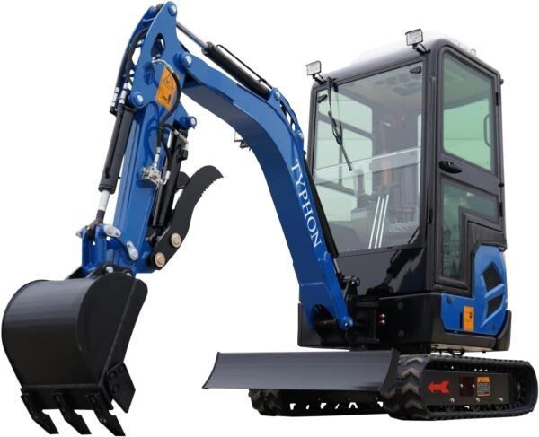 4,000 lb TYPHON TERROR XVII Mini Excavator Rubber Track with AC Heater Cabin and Kubota D902 Diesel Engine USA - Image 2