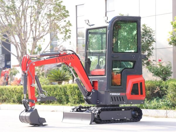 TYPHON Terror ONE Mini Excavator – 1.1 Ton Trench Digger with Cabin, Hydraulic Thumb Clip, Hydraulic Oil Cooler, 13.5hp B&S Engine USA - Image 5