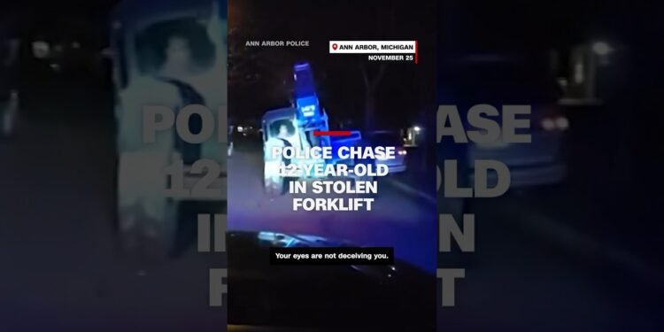 Police chase 12-year-old in stolen forklift