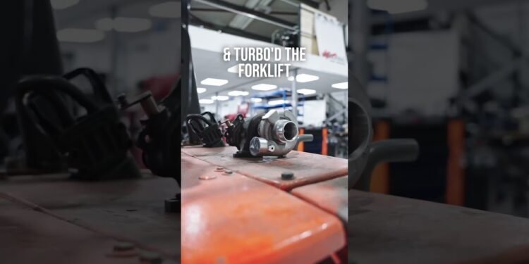 the electrical forklift by no means noticed it coming…#turbo #forklift #turbocharger #sportscar