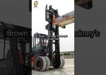 7-5-23: Guy stole a forklift and this took place… #shorts