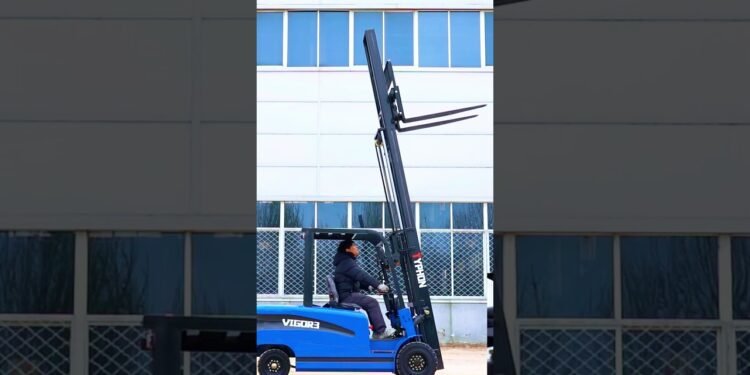 TYPHON VIGOR 3.0 BLUE 3 TON ELECTRIC FORKLIFT | Large Energy, Small Footprint | TYPHON MACHINERY