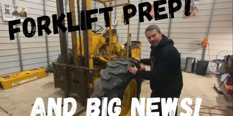 Round The Farm with JT. Forklift paint prep and a few new information!