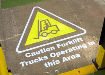 Computerized projected signage makes administrative center more secure