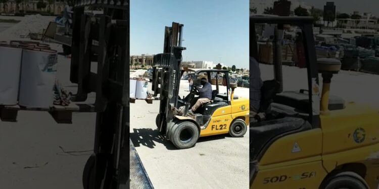 paint can loaded lowbed forklift #paint #sweet #load #lowbed #forklift #youtubeshorts #brief #fyp