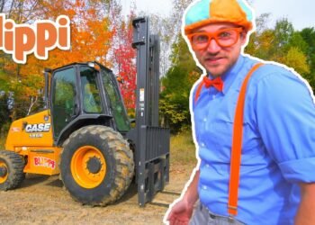 Blippi Learns about Forklifts | Development Vans for Kids | Moonbug Youngsters