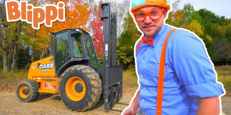 Blippi Learns about Forklifts | Development Vans for Kids | Moonbug Youngsters