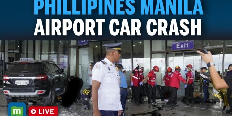 Philippines Automobile Crash LIVE | SUV Crashes Close to NAIA Terminal 1 Departure House
