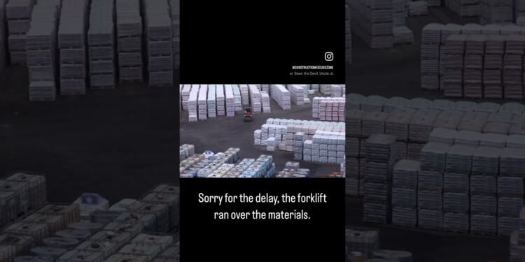 Subject matter Delays! #forklift #building #constructionmaterials #humorous