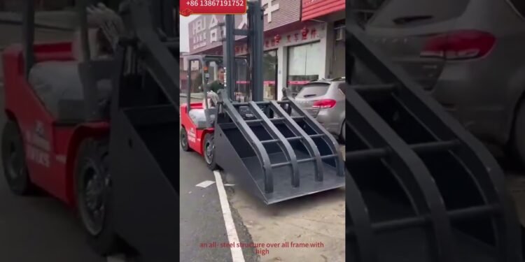 Waste clamp.ForkFocus Forklift attachment. cross globally. #car  #dieselforklift