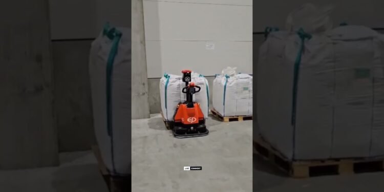 Automation in logistics warehousing the usage of AGVs #robotic #information #logistics #supplychain #agvs #forklift