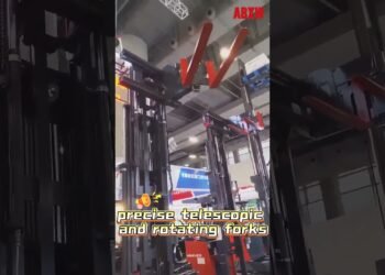 Stacking Marvel: Guy-operated three-directional stacker .#forklift  #electrical forklift #car