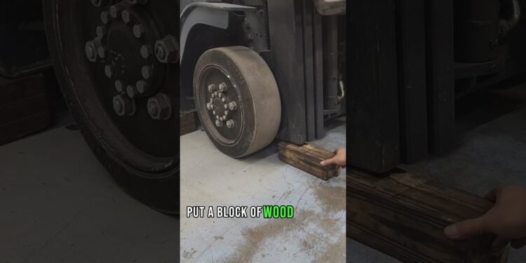 the very best  means to take away force tires #forkliftrepair #forklifts