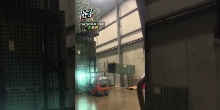 Promoted or Fired – What Do You Say After This Forklift Fail 🚜😱😂 #shorts