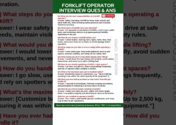 Forklift Interview Questions and Solution | Forklift Operator Interview Questions and Solutions