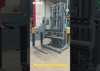 Chinese language Trilateral stacker Very Slender Aisle forklift provider +8615264195010 #forklifts #warehouse