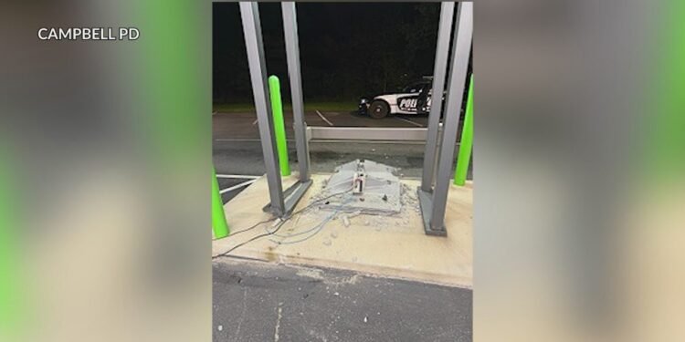 Campbell police examine tried robbery of ATM the usage of forklift
