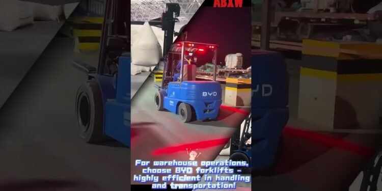 For warehouse operations, make a selection BYD forklifts . #shortvideo #car #forklift #manufacturing facility #byd