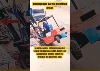 Forklift Terangkat, Ini karena Kelebihan Beban #berbagiinfo #beritaviral #quick