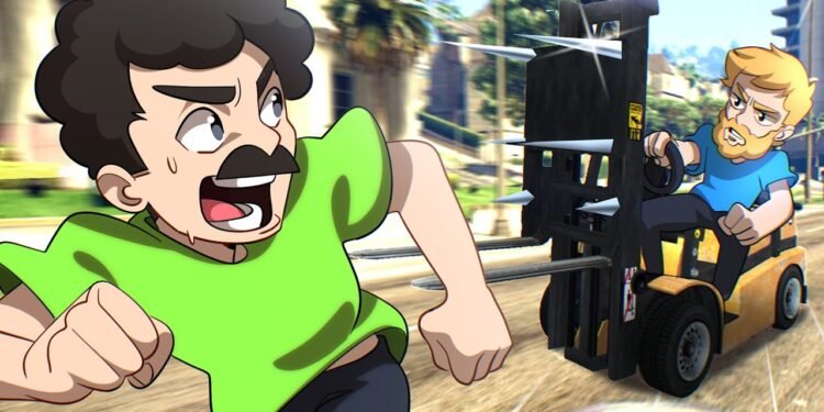 Runners VS Forklifts in GTA 5!