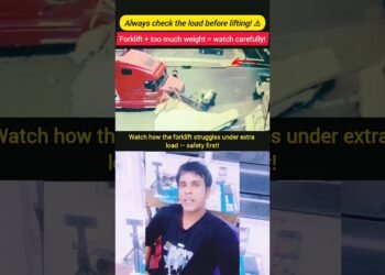 When Forklift Meets Heavy Load – Incredible Second!🙆‍♂️ #shorts #shortfeed #trendingnow #easyload