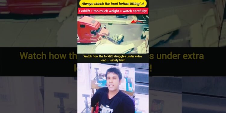 When Forklift Meets Heavy Load – Incredible Second!🙆‍♂️ #shorts #shortfeed #trendingnow #easyload