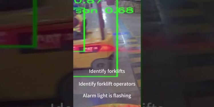 Your Forklift Has Blind Spots！ This AI BSD machine Does not！#forklift #warehouse #forkliftsafety