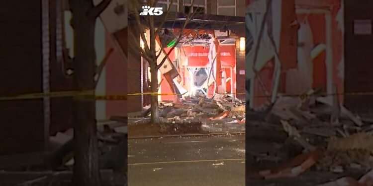 Stolen forklift used to ruin into financial institution, scouse borrow ATMs