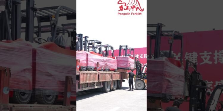 Electrical forklifts are loaded and able to send! #forklift #electricforklift #forkliftinchina