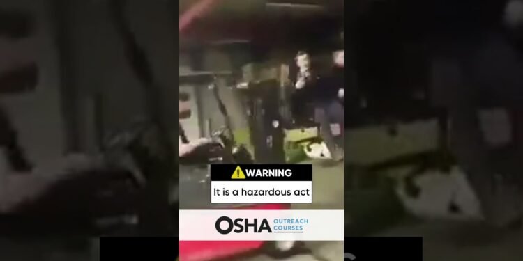 Protection First | Forklifts Don’t seem to be Thrill Rides | Un Secure Act | #forklift #osha30 #safetyfirst