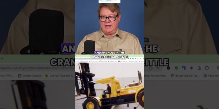 ☕ This Forklift Had a Espresso Cup… For an Oil Leak?! 🤯 #HeavyEquipment #Forklift #DIYRepair