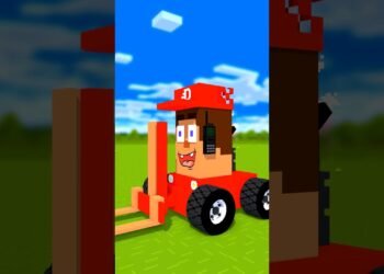 Steve-Forklift and Alex-Loader Supply Carrier – Minecraft animation #minecraft #shorts