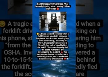 Forklift Tragedy: Driving force Flees After Critically Injuring Guy, Leaving 15-Foot Blood Path 🛑