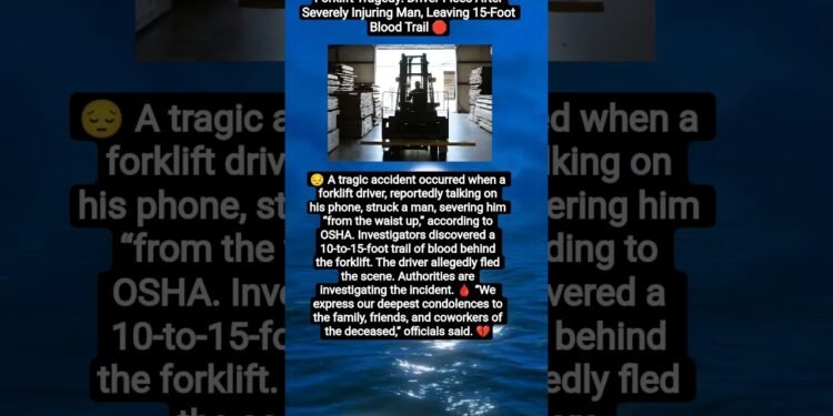 Forklift Tragedy: Driving force Flees After Critically Injuring Guy, Leaving 15-Foot Blood Path 🛑