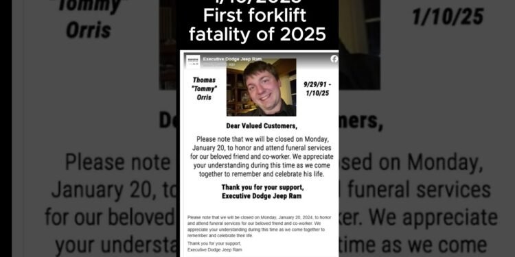 First forklift fatality of 2025