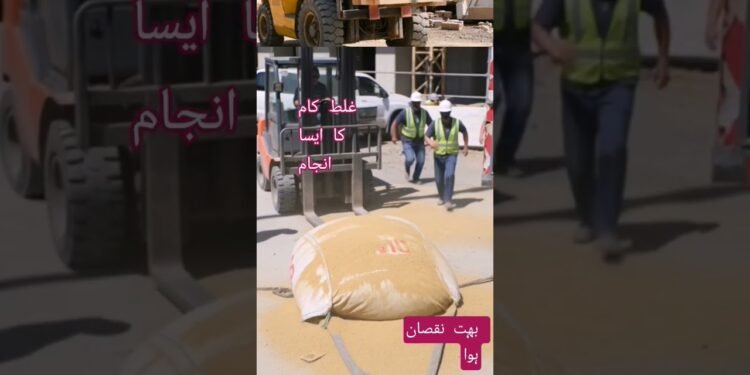 Unsafe Job 🤔#pardesworkers #viralshorts #shortfeed #forklift #operator