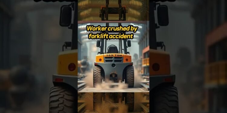 🇰🇷 office coincidence – Employee overwhelmed through forklift coincidence #shorts