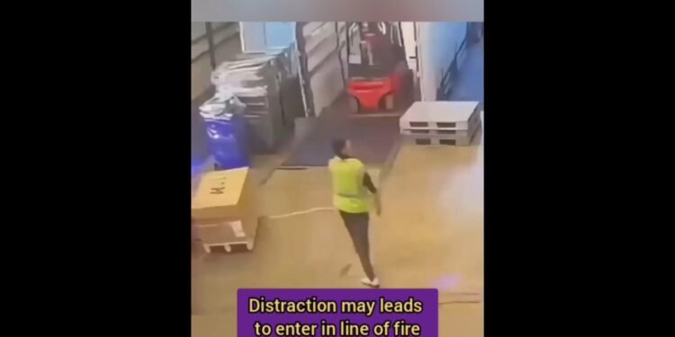 Forklift line of fireplace incident