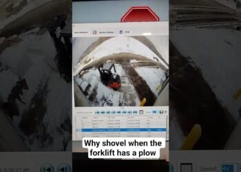 forklift snow elimination #forklift #humorous #snowplow