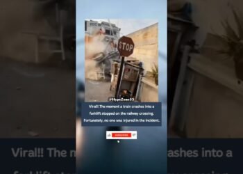 Forklift vs Educate – You Received’t Imagine What Took place! #viralvideo #traincrash #shockingmoments