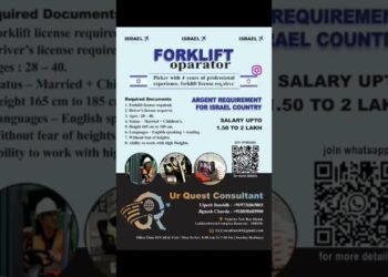 Israel nation forklift operator emptiness