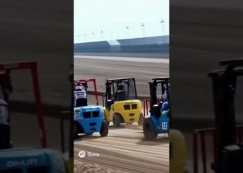 Forklift filth oval racing #ai #soraai