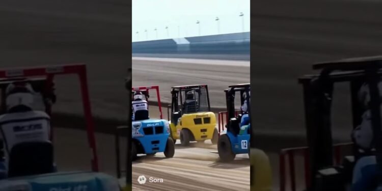 Forklift filth oval racing #ai #soraai