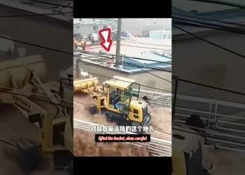 Forklift Motive force Saves Circle of relatives in Flood… #hero #kindness #floodrescue #humanity